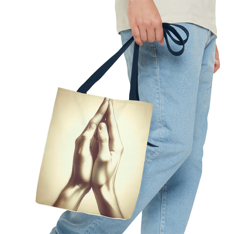Mindful Hands Tote Bag - Elegant Design for Everyday Use