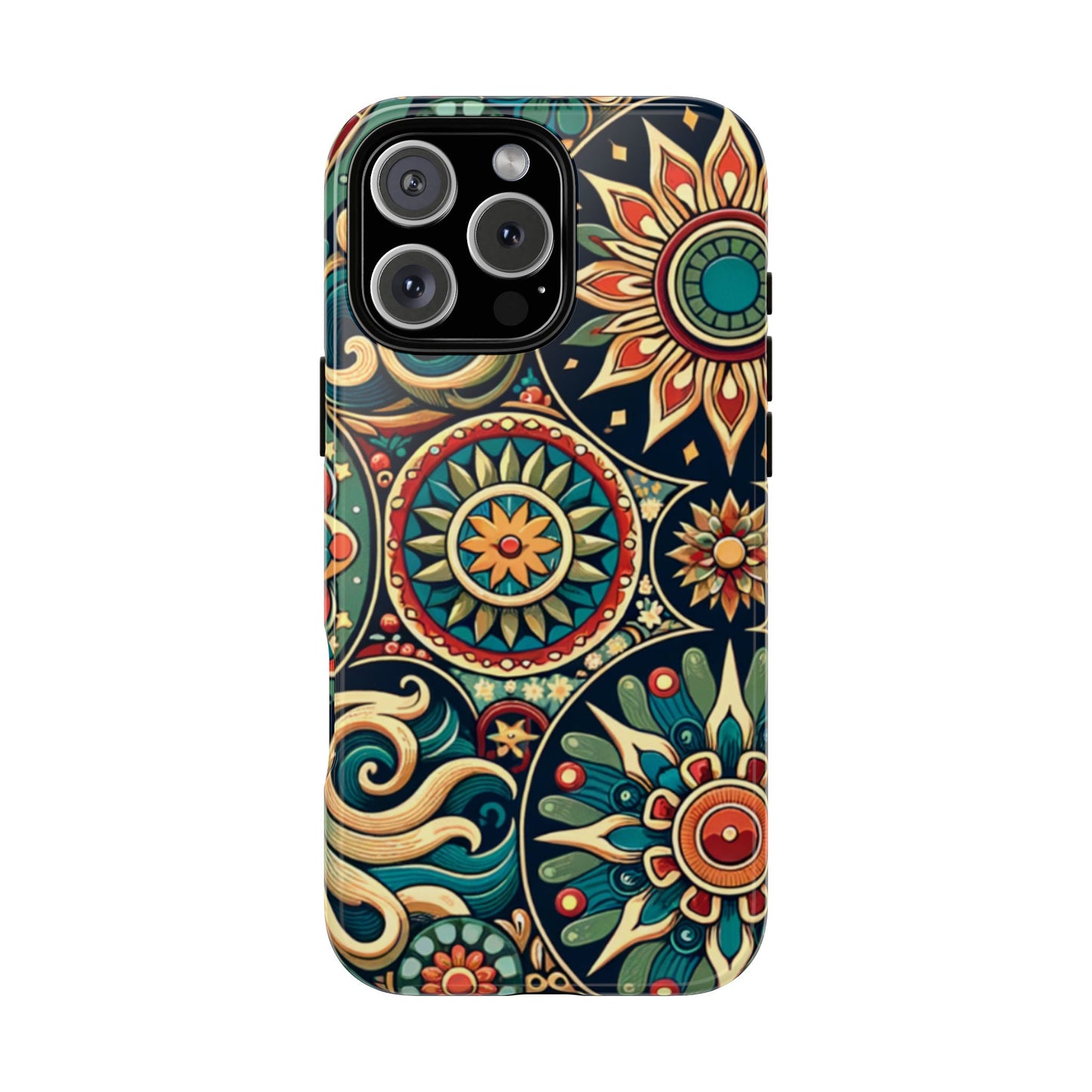 Boho Phone Case with Colorful Mandala Design, Stylish Phone Cover, Trendy Case for Women, Gift for Her, Bohemian Style Accessories