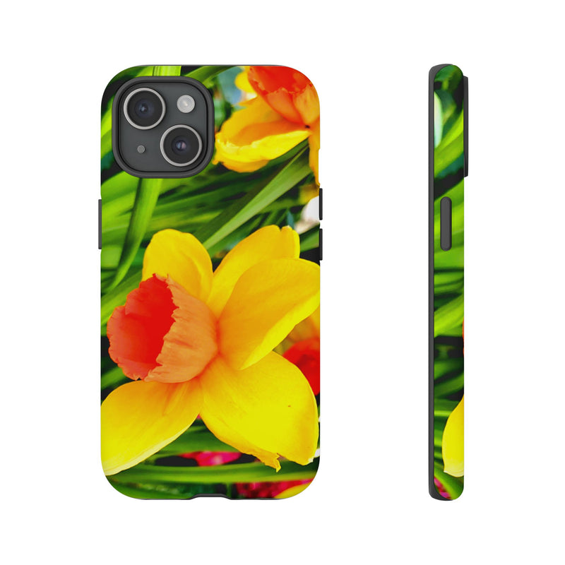 Floral Tough Case for iPhone - Bright Yellow Flower Design
