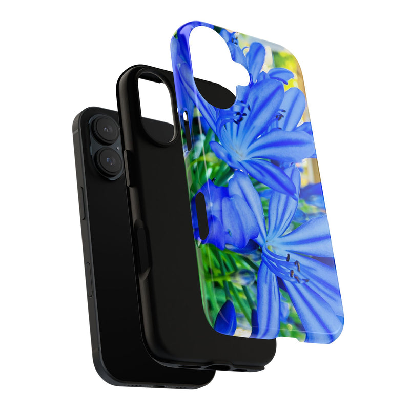 Floral Phone Case - Tough Cases with Blue Flowers Design