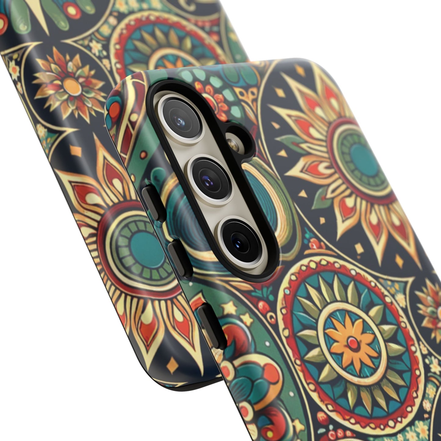 Boho Phone Case with Colorful Mandala Design, Stylish Phone Cover, Trendy Case for Women, Gift for Her, Bohemian Style Accessories
