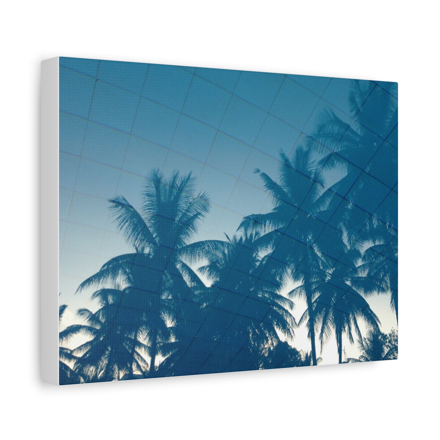 Tropical Reflection Canvas Art, Palm Tree Wall Decor
