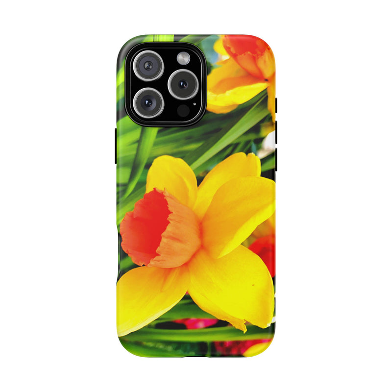 Floral Tough Case for iPhone - Bright Yellow Flower Design