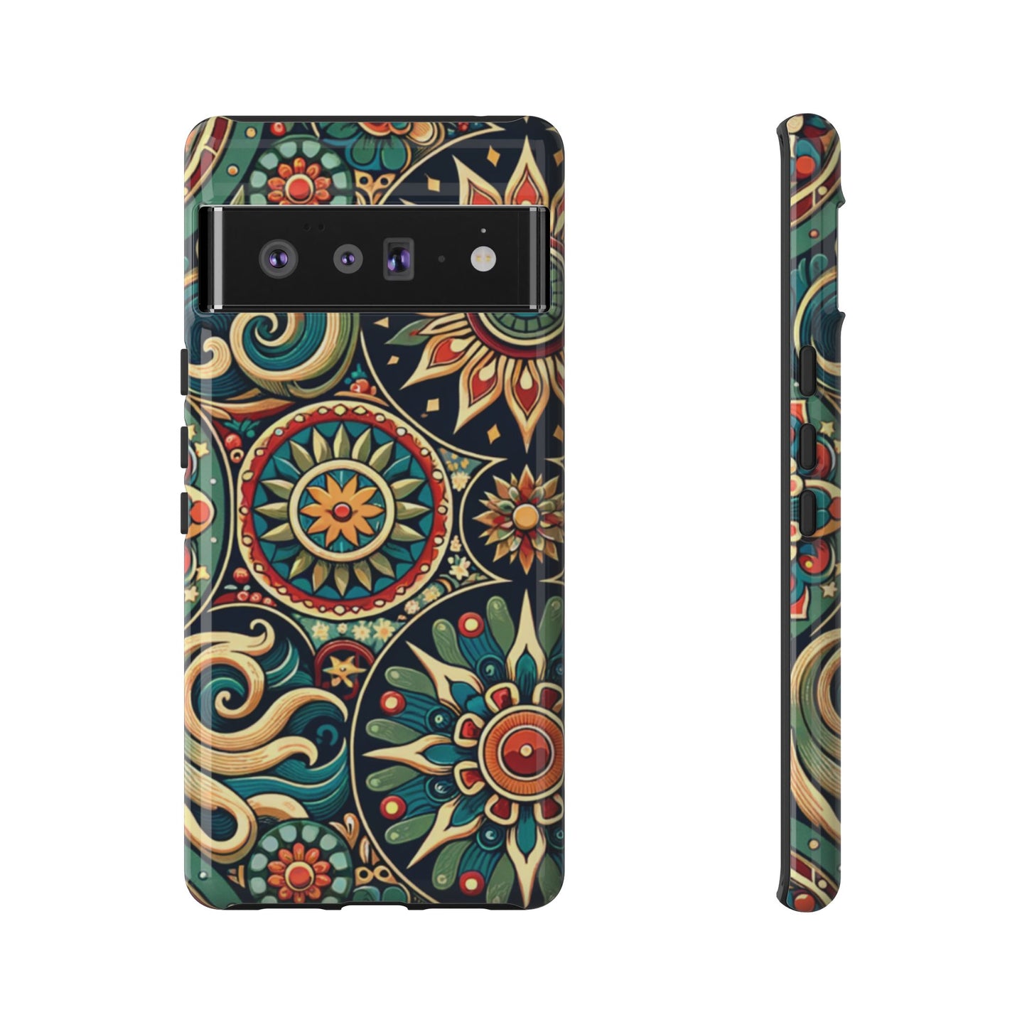 Boho Phone Case with Colorful Mandala Design, Stylish Phone Cover, Trendy Case for Women, Gift for Her, Bohemian Style Accessories
