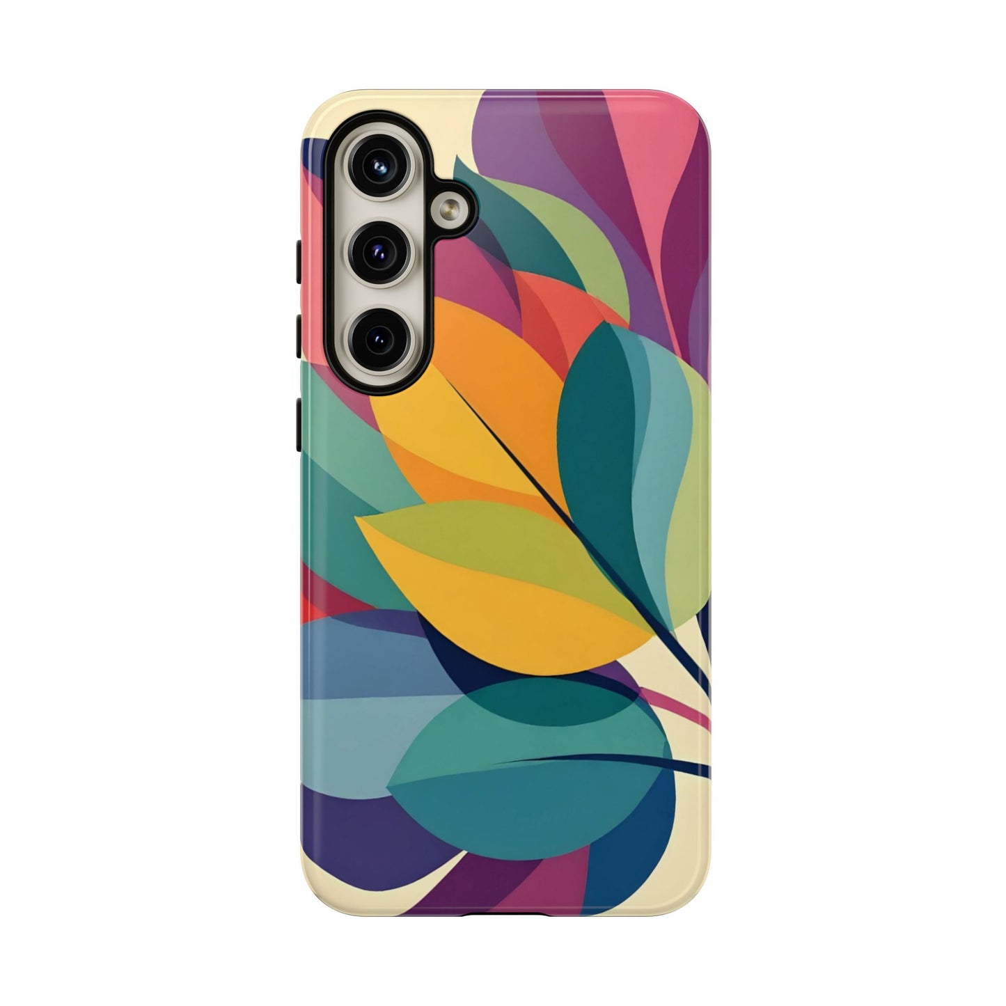 Colorful Leaf Phone Case, Tough TPU Cover, Eco-Friendly Design, Perfect Gift for Nature Lovers, Vibrant Floral Style