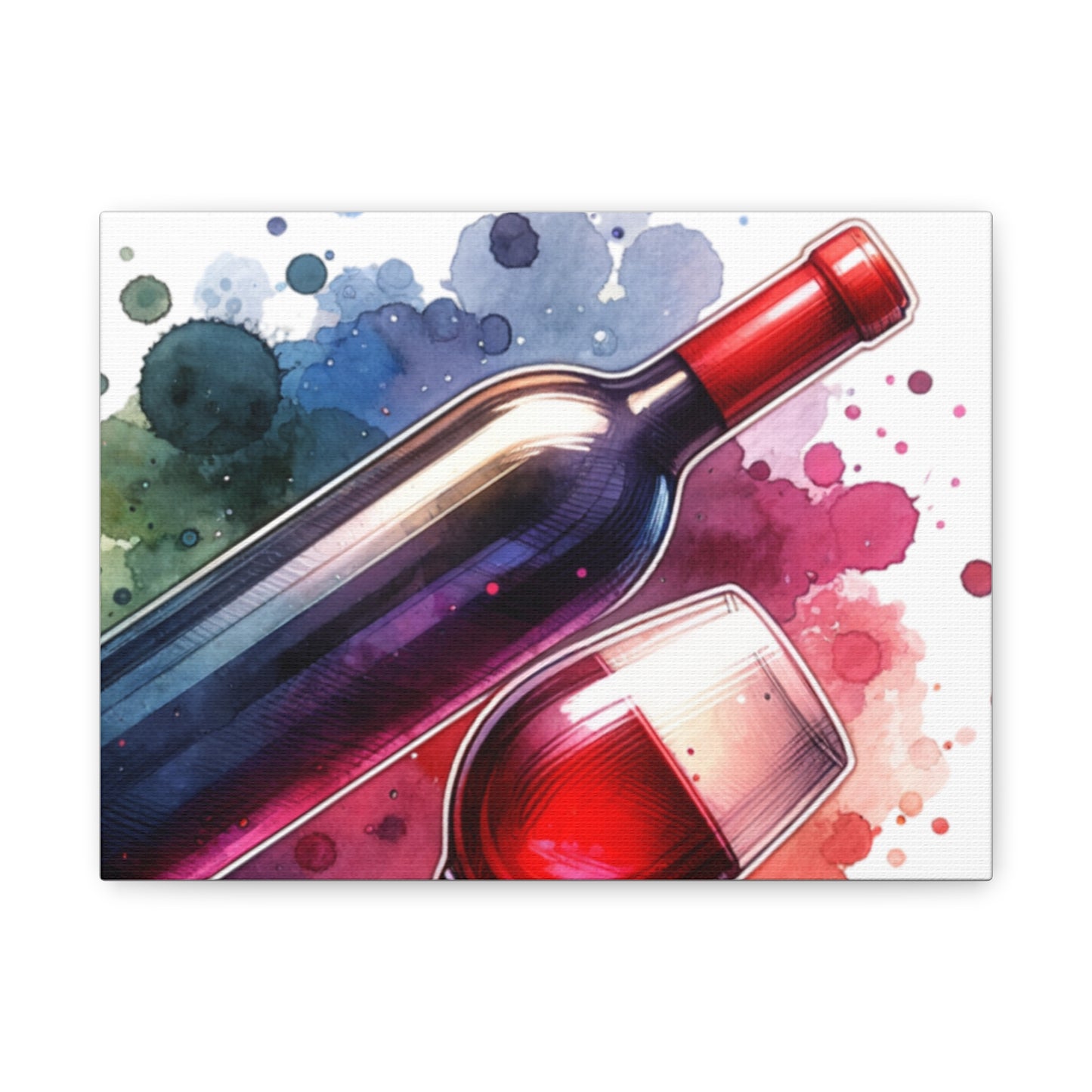 Wine Lover's Wall Art - Colorful Matte Canvas Print