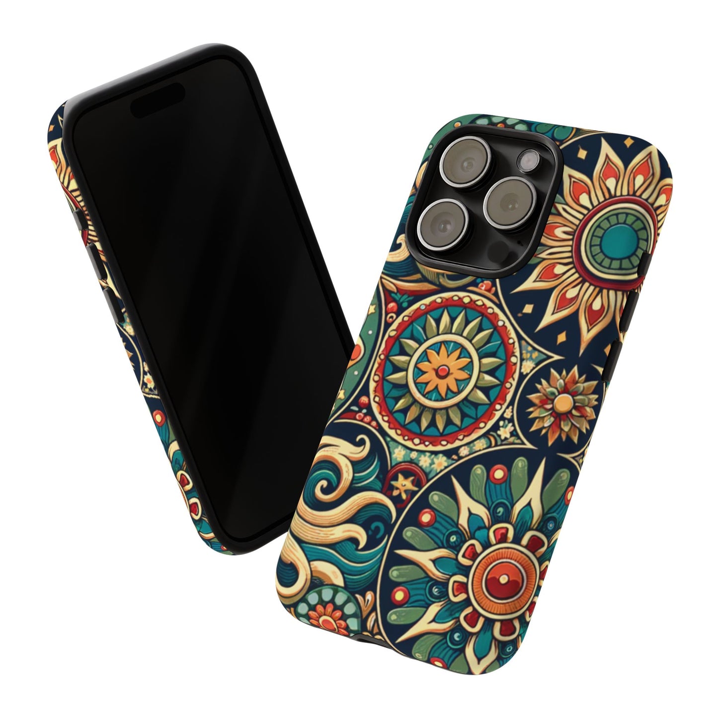 Boho Phone Case with Colorful Mandala Design, Stylish Phone Cover, Trendy Case for Women, Gift for Her, Bohemian Style Accessories