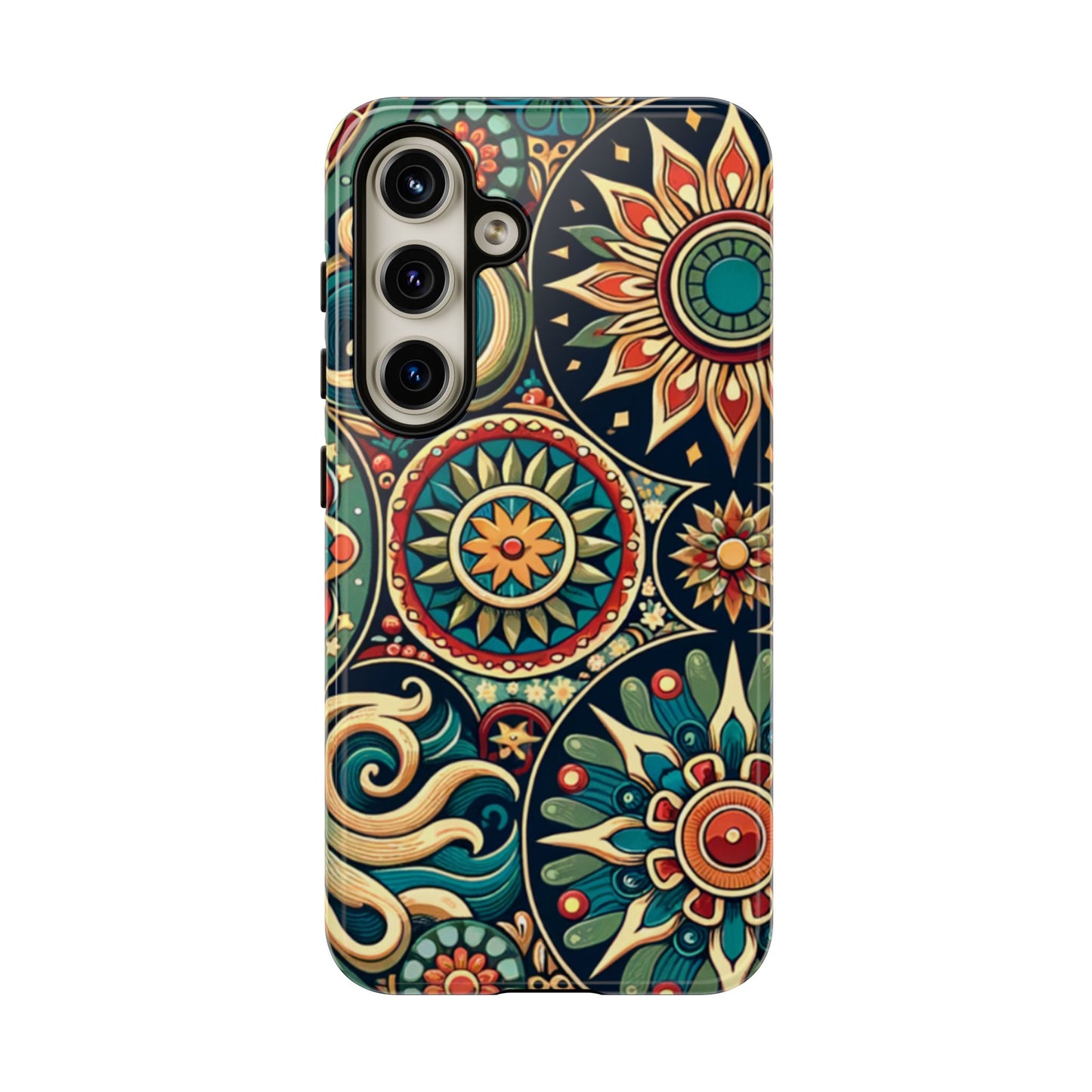 Boho Phone Case with Colorful Mandala Design, Stylish Phone Cover, Trendy Case for Women, Gift for Her, Bohemian Style Accessories