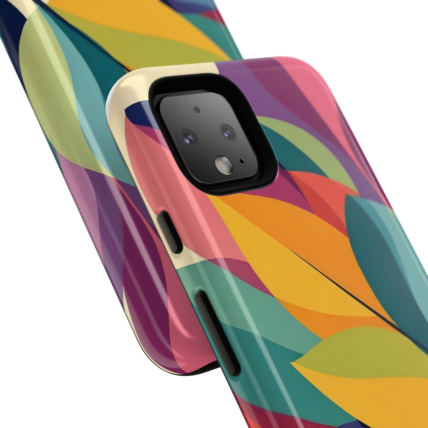 Colorful Leaf Phone Case, Tough TPU Cover, Eco-Friendly Design, Perfect Gift for Nature Lovers, Vibrant Floral Style