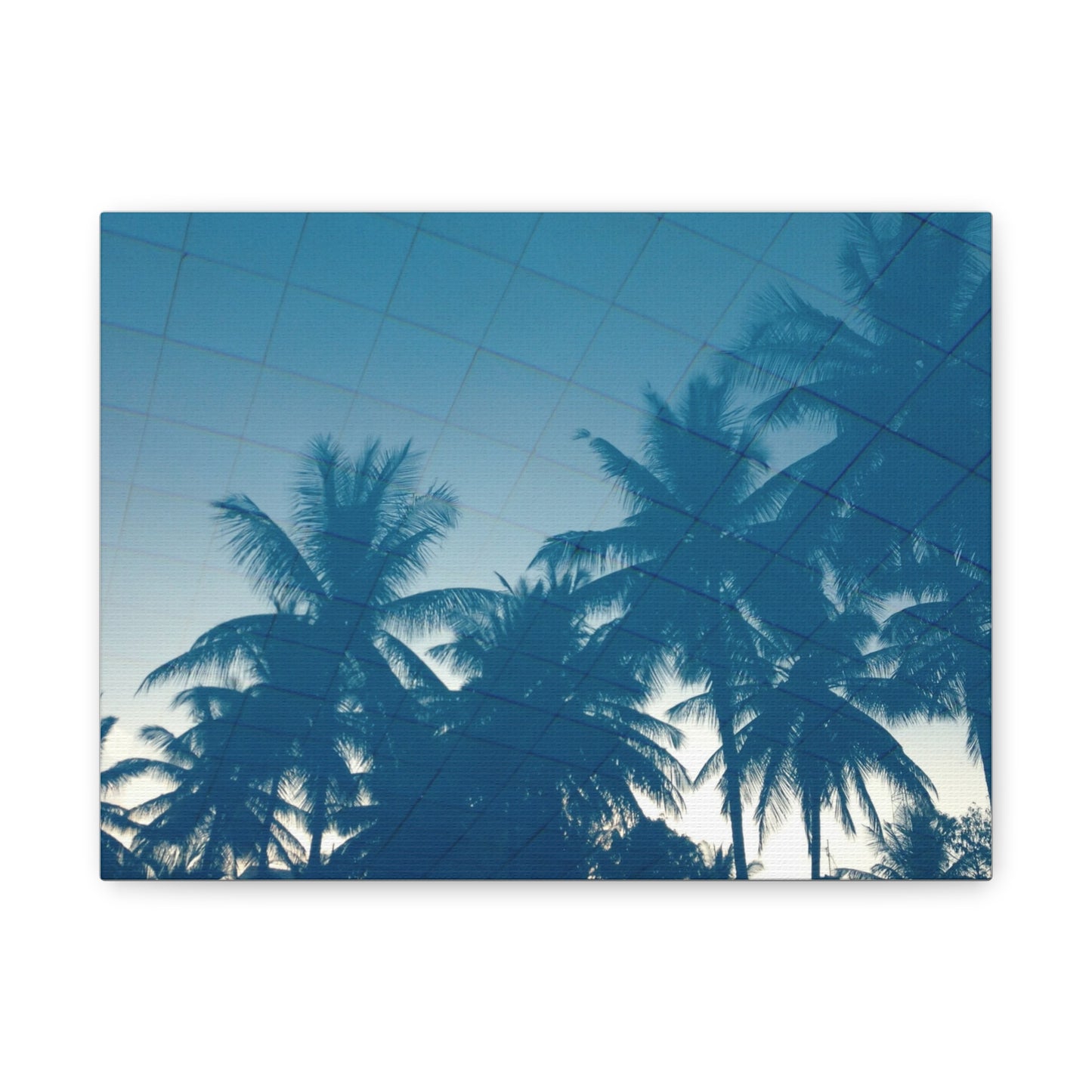 Tropical Reflection Canvas Art, Palm Tree Wall Decor