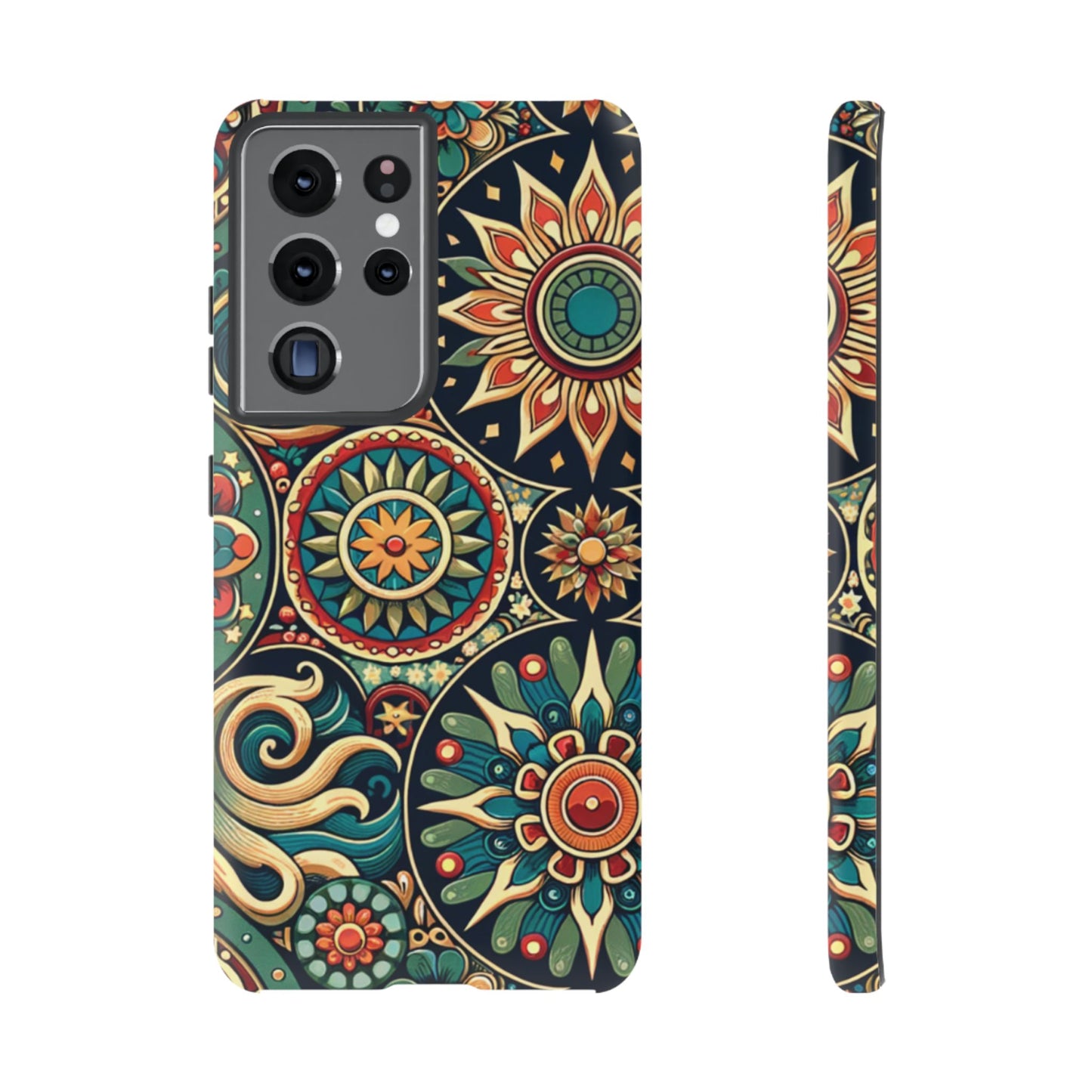 Boho Phone Case with Colorful Mandala Design, Stylish Phone Cover, Trendy Case for Women, Gift for Her, Bohemian Style Accessories