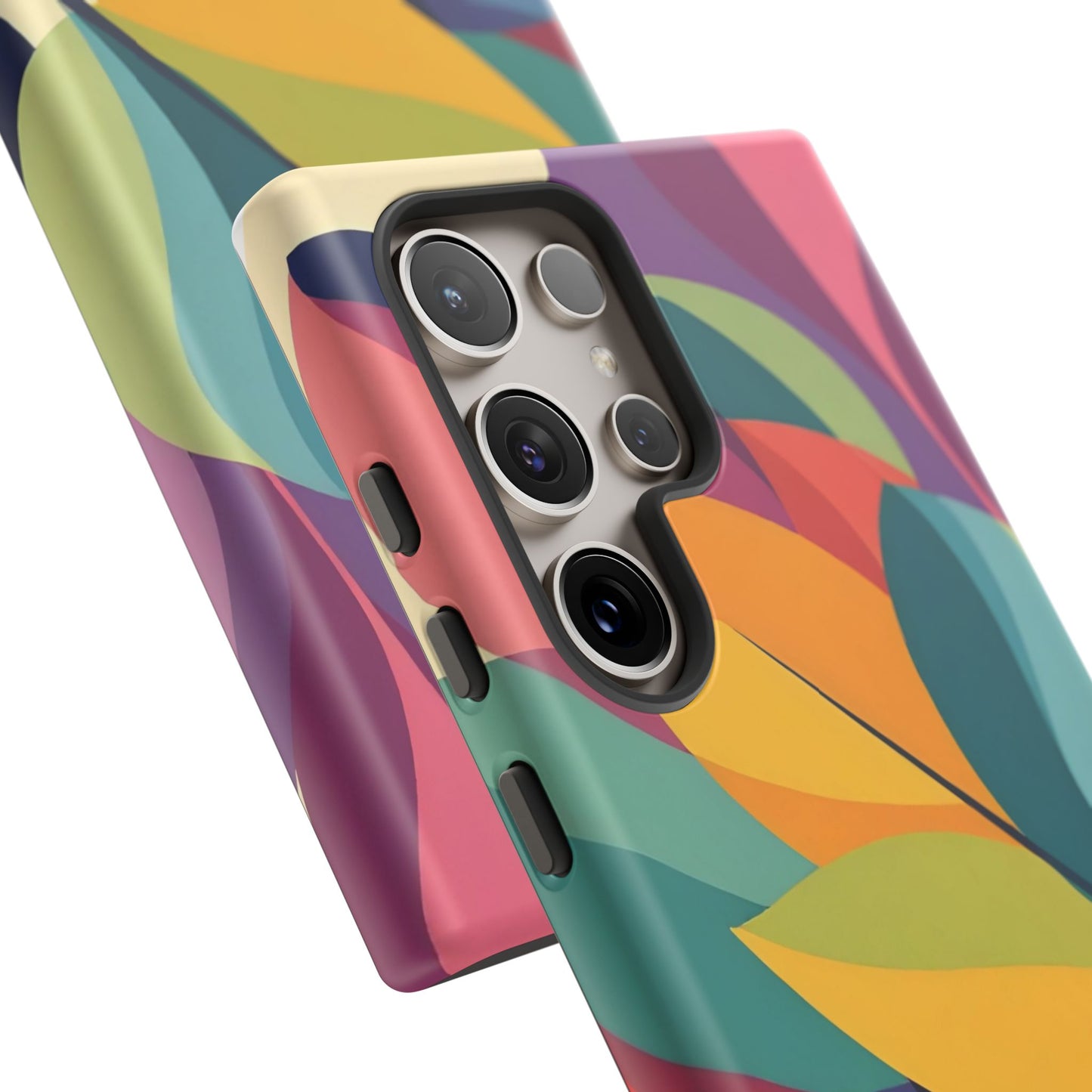 Colorful Leaf Phone Case, Tough TPU Cover, Eco-Friendly Design, Perfect Gift for Nature Lovers, Vibrant Floral Style