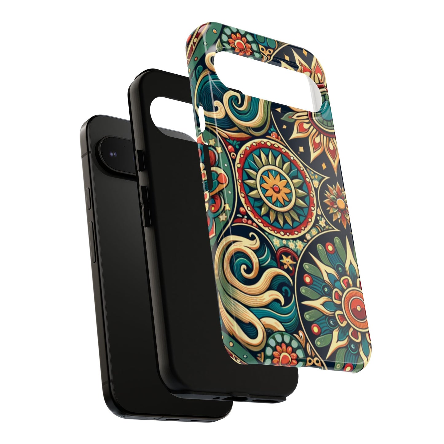 Boho Phone Case with Colorful Mandala Design, Stylish Phone Cover, Trendy Case for Women, Gift for Her, Bohemian Style Accessories