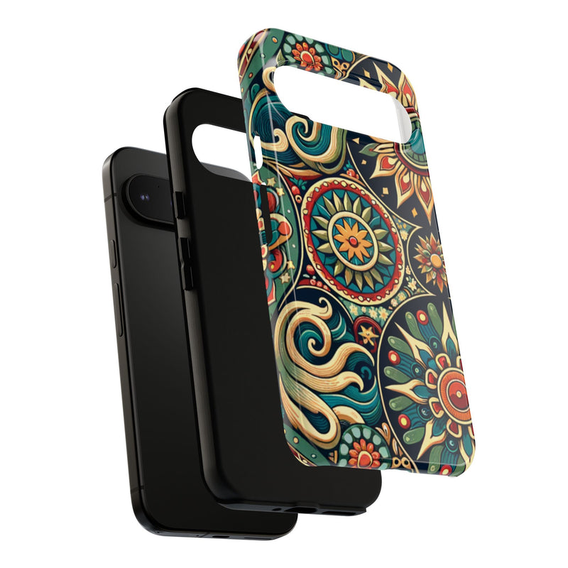 Boho Phone Case with Colorful Mandala Design, Stylish Phone Cover, Trendy Case for Women, Gift for Her, Bohemian Style Accessories