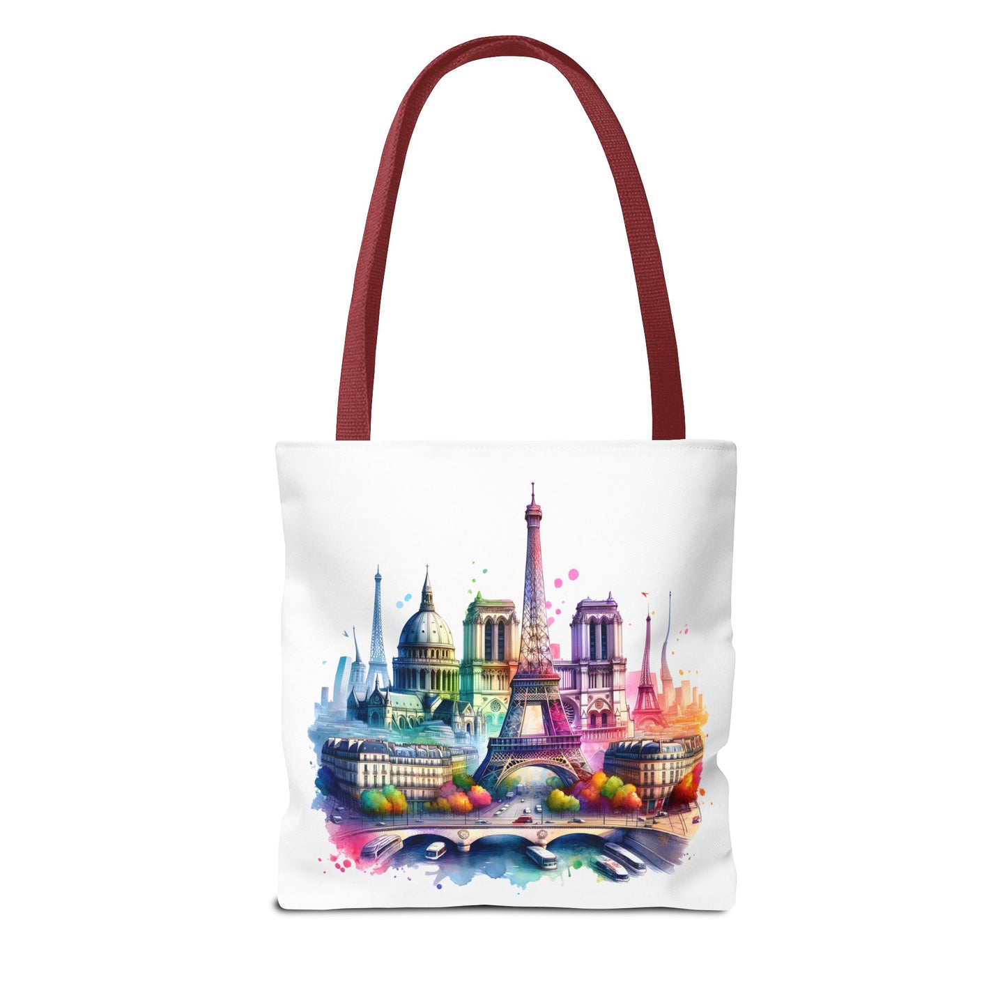 Vibrant Cityscape Tote Bag | Colorful Paris & London Design