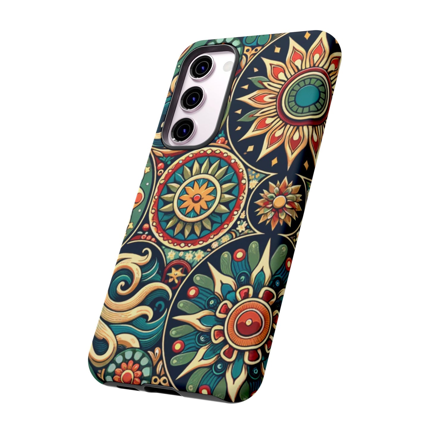 Boho Phone Case with Colorful Mandala Design, Stylish Phone Cover, Trendy Case for Women, Gift for Her, Bohemian Style Accessories