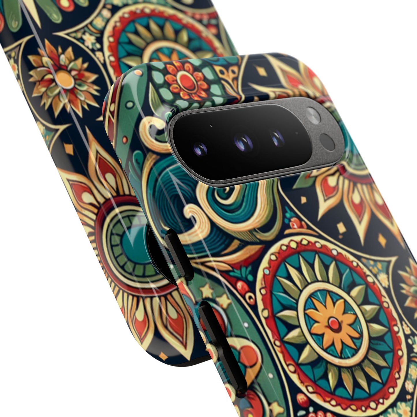 Boho Phone Case with Colorful Mandala Design, Stylish Phone Cover, Trendy Case for Women, Gift for Her, Bohemian Style Accessories