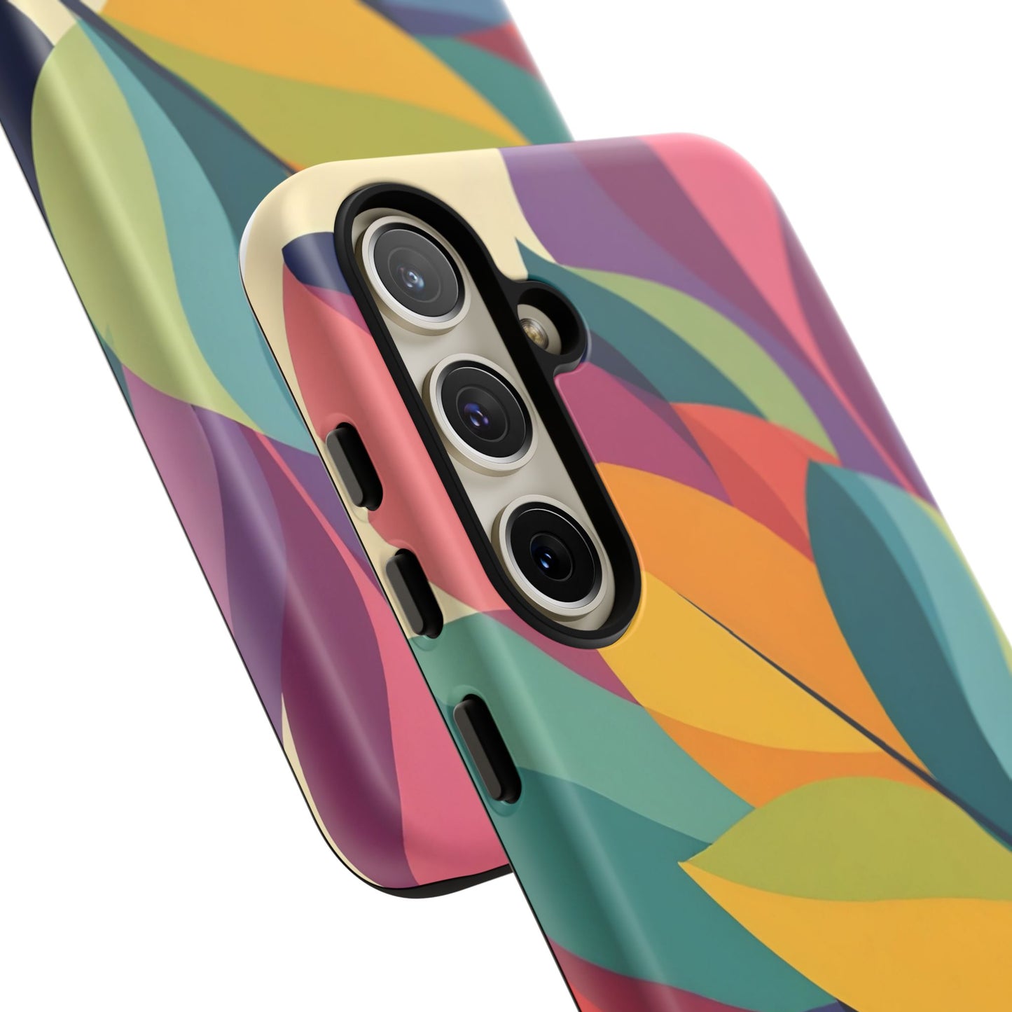 Colorful Leaf Phone Case, Tough TPU Cover, Eco-Friendly Design, Perfect Gift for Nature Lovers, Vibrant Floral Style