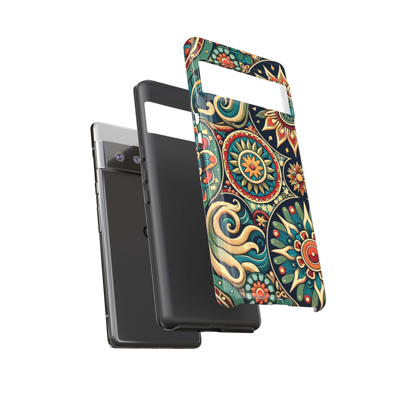 Boho Phone Case with Colorful Mandala Design, Stylish Phone Cover, Trendy Case for Women, Gift for Her, Bohemian Style Accessories