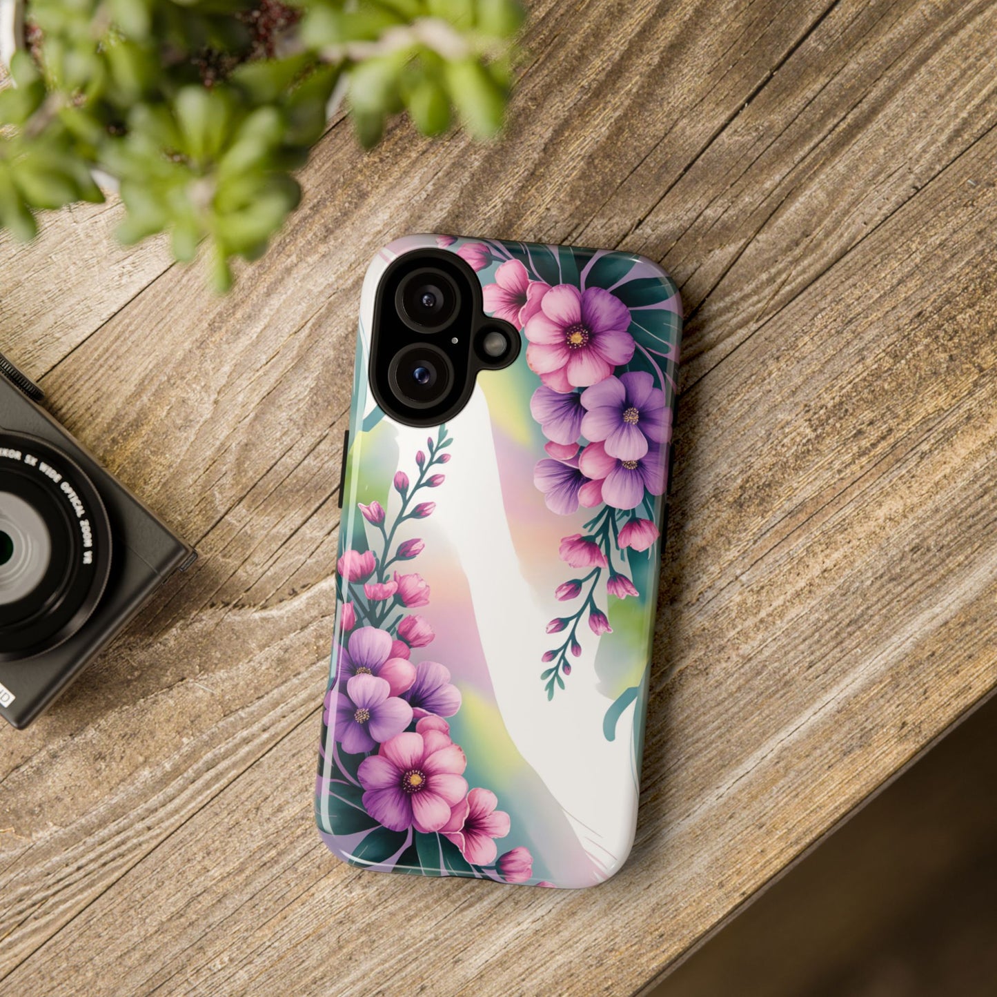 Floral Phone Case with Tough Protection, Stylish Cover for Smartphone, Flower Design Case, Gift for Her, Customizable Phone Accessories