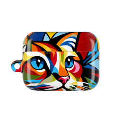 Colorful Cat AirPod Case - Vibrant Designs for Cat Lovers