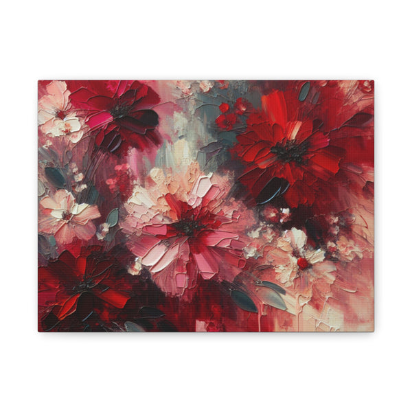 Floral Abstract Canvas Art - Vibrant 1.25" Wall Decor