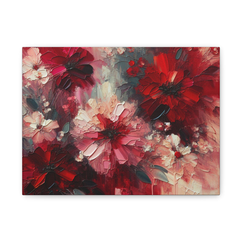 Floral Abstract Canvas Art - Vibrant 1.25" Wall Decor