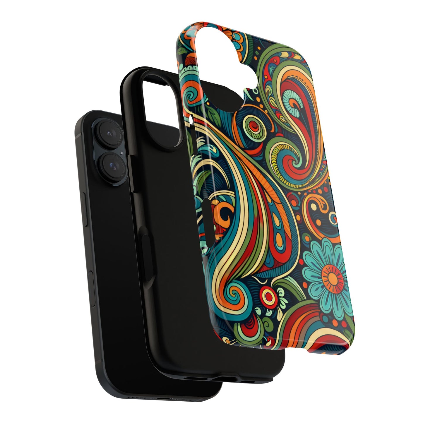 Bohemian Floral Phone Case - Colorful Tough Cover for Stylish Protection