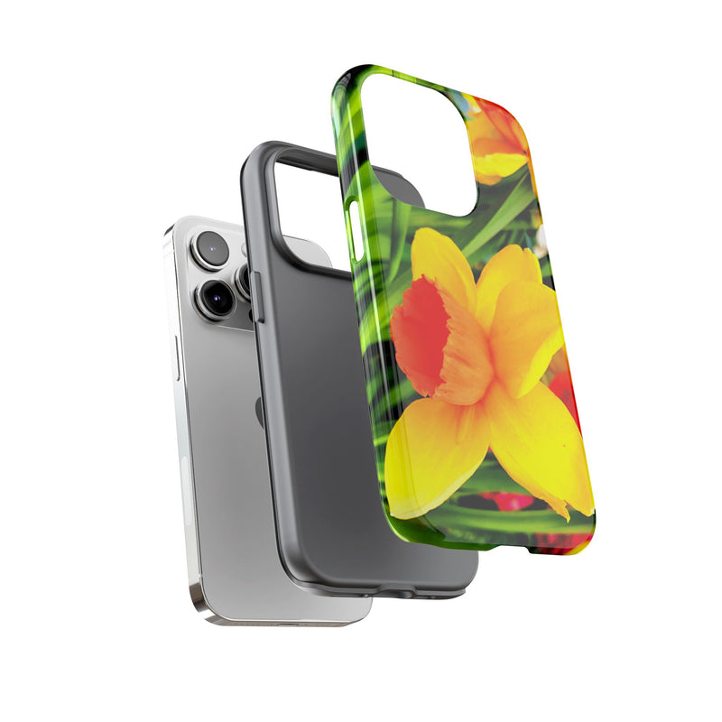 Floral Tough Case for iPhone - Bright Yellow Flower Design