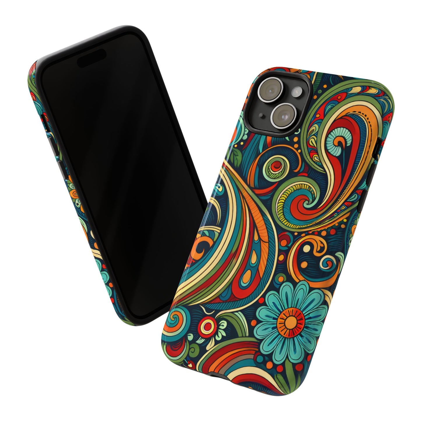 Bohemian Floral Phone Case - Colorful Tough Cover for Stylish Protection