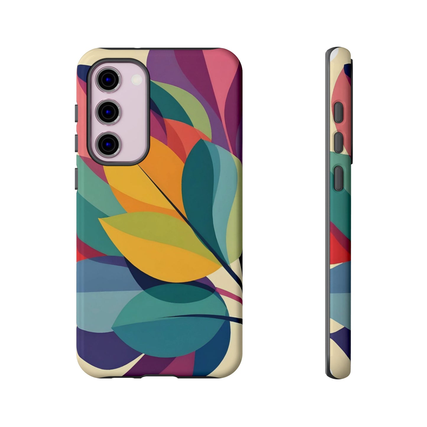 Colorful Leaf Phone Case, Tough TPU Cover, Eco-Friendly Design, Perfect Gift for Nature Lovers, Vibrant Floral Style