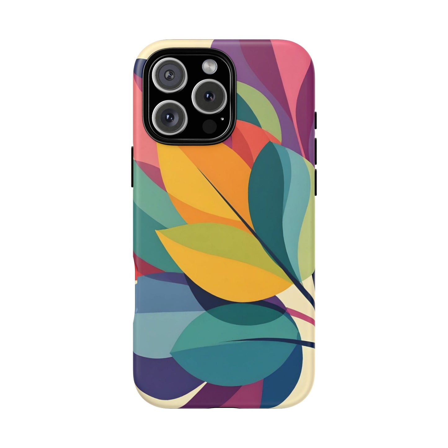 Colorful Leaf Phone Case, Tough TPU Cover, Eco-Friendly Design, Perfect Gift for Nature Lovers, Vibrant Floral Style