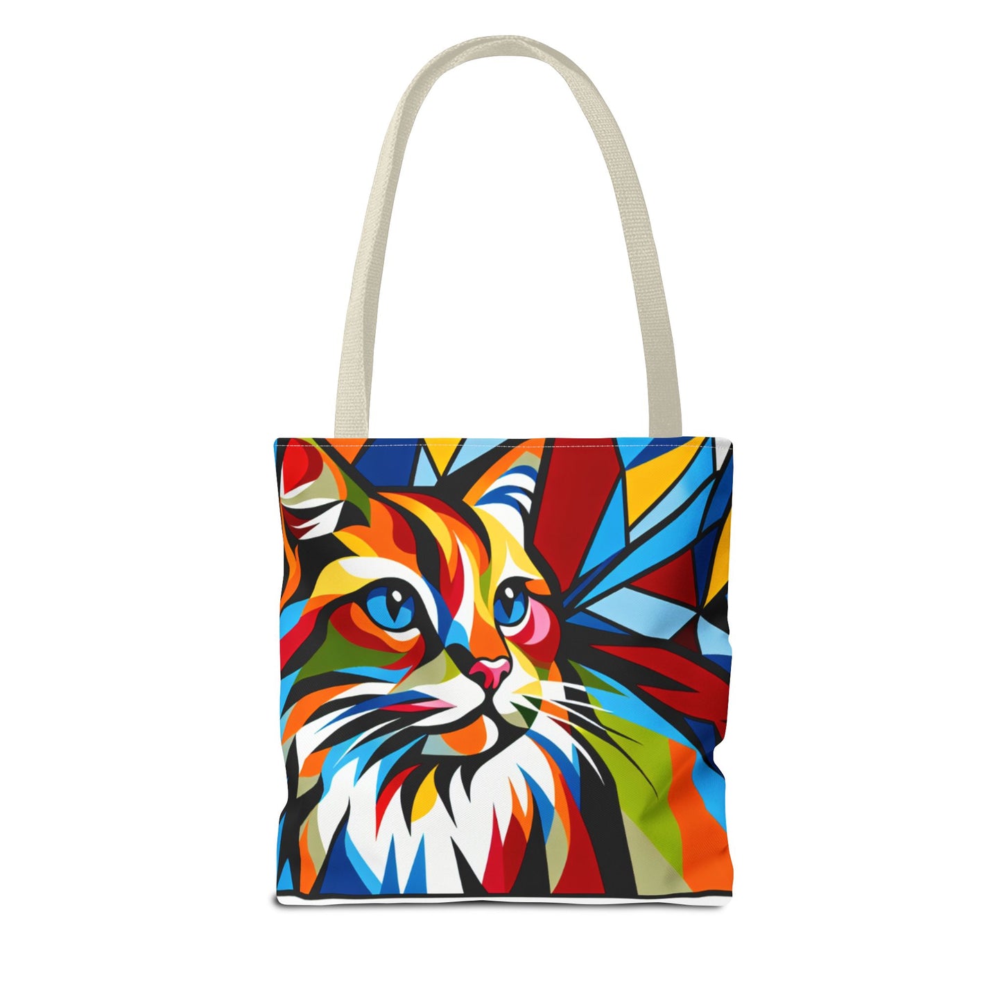 Colorful Cat Art Tote Bag - Stylish & Eco-Friendly