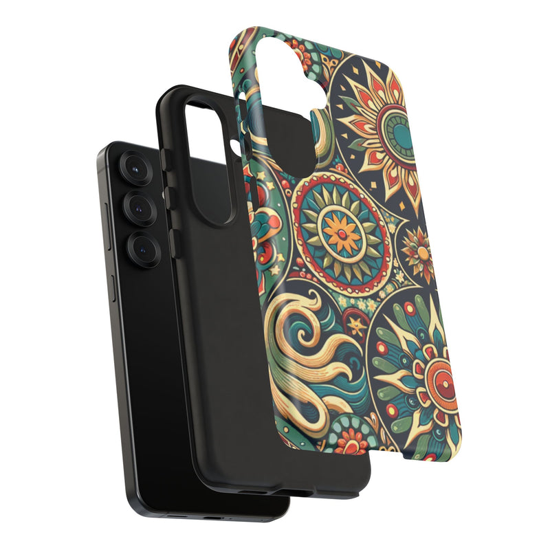 Boho Phone Case with Colorful Mandala Design, Stylish Phone Cover, Trendy Case for Women, Gift for Her, Bohemian Style Accessories
