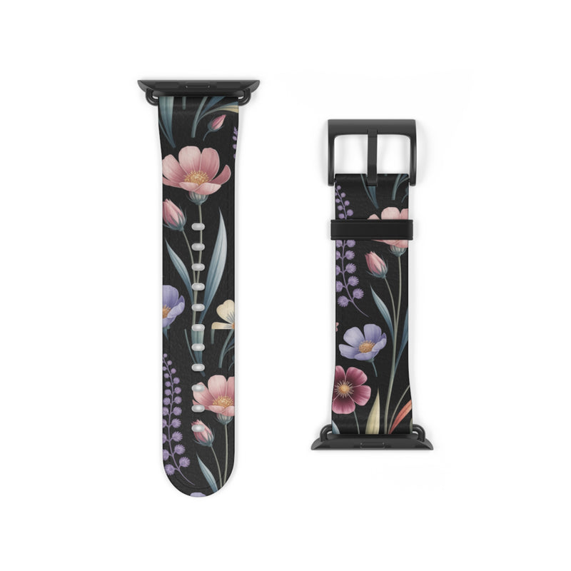 Floral Design Watch Band - Stylish Accessory for Garden Lovers
