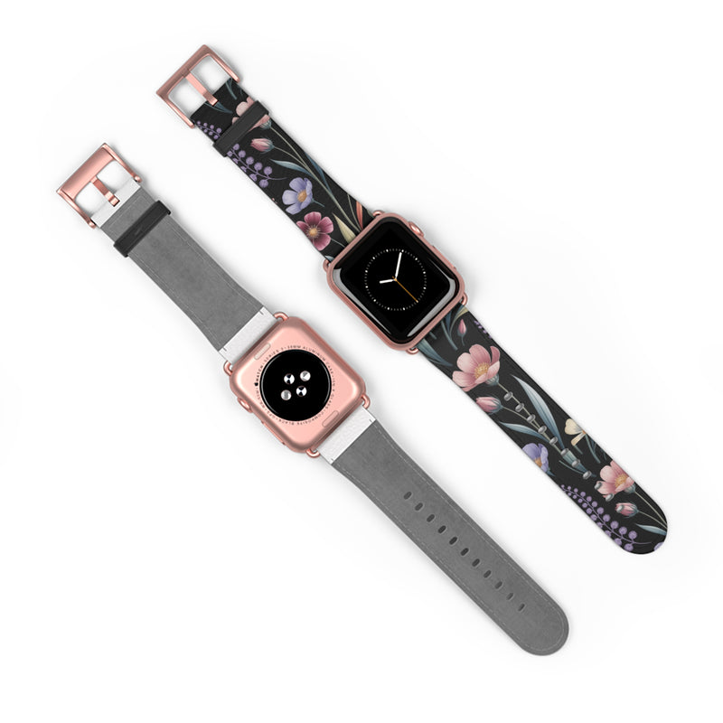 Floral Design Watch Band - Stylish Accessory for Garden Lovers