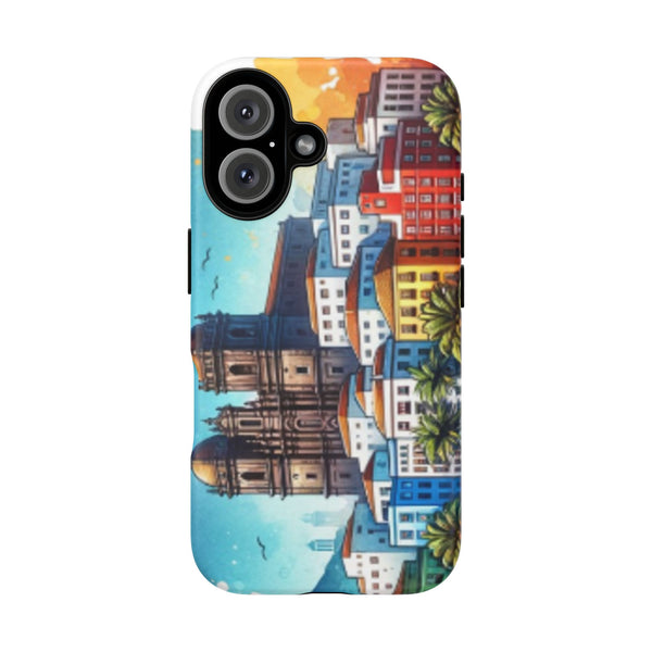 Vibrant Phone Case - Tough Cases with Tropical Ocean Design