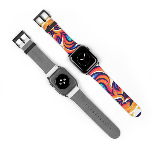 Colorful Swirl Watch Band - Stylish and Vibrant Accessory for Everyday Wear