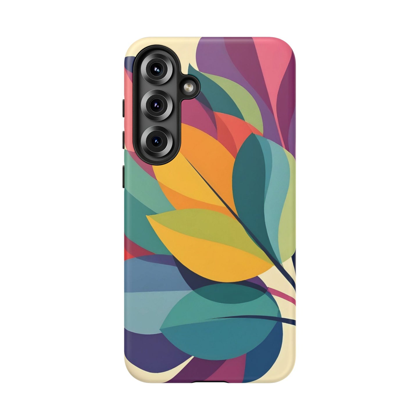 Colorful Leaf Phone Case, Tough TPU Cover, Eco-Friendly Design, Perfect Gift for Nature Lovers, Vibrant Floral Style