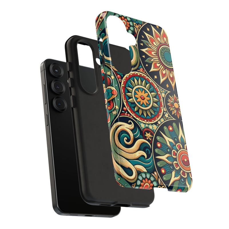 Boho Phone Case with Colorful Mandala Design, Stylish Phone Cover, Trendy Case for Women, Gift for Her, Bohemian Style Accessories