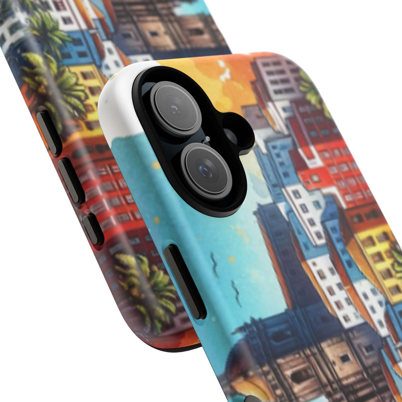 Vibrant Phone Case - Tough Cases with Tropical Ocean Design