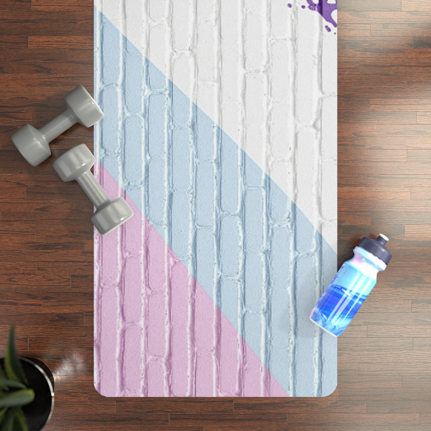 Stylish Rubber Yoga Mat - Non-Slip Exercise Mat with Modern Design