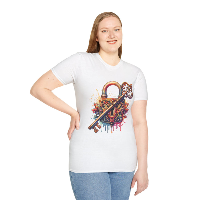 Artistic Key & Lock T-Shirt for Creative Souls