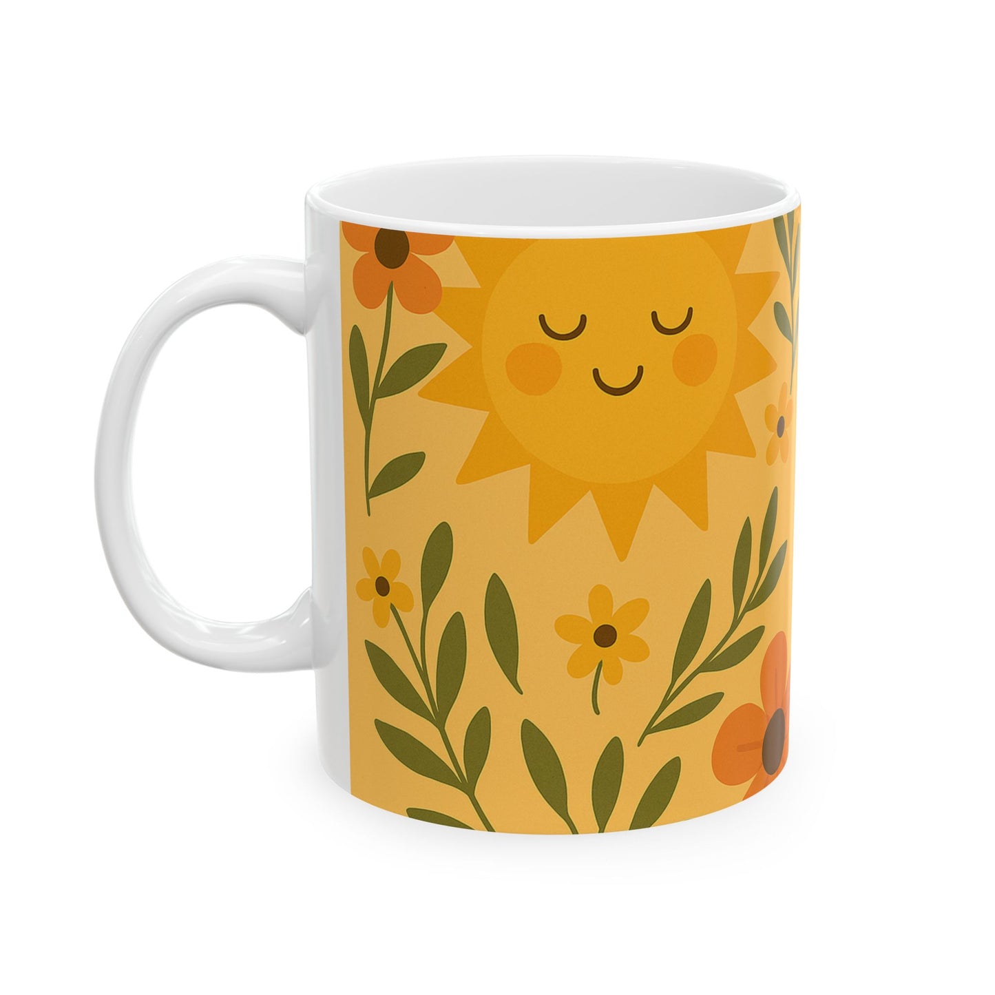 You Are My Sunshine Ceramic Mug - Floral Mom Gift for Mother's Day