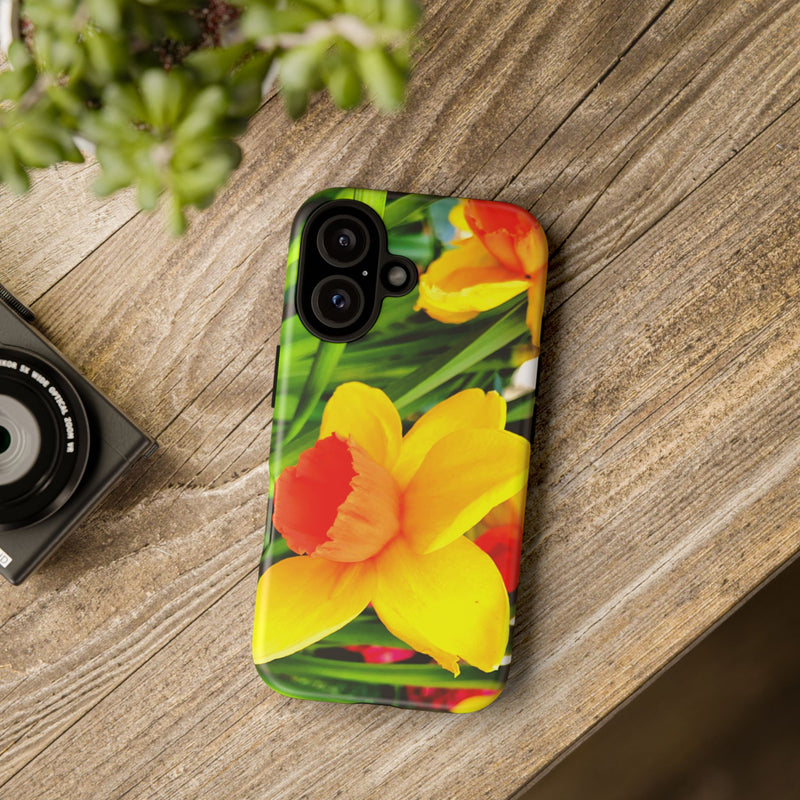 Floral Tough Case for iPhone - Bright Yellow Flower Design