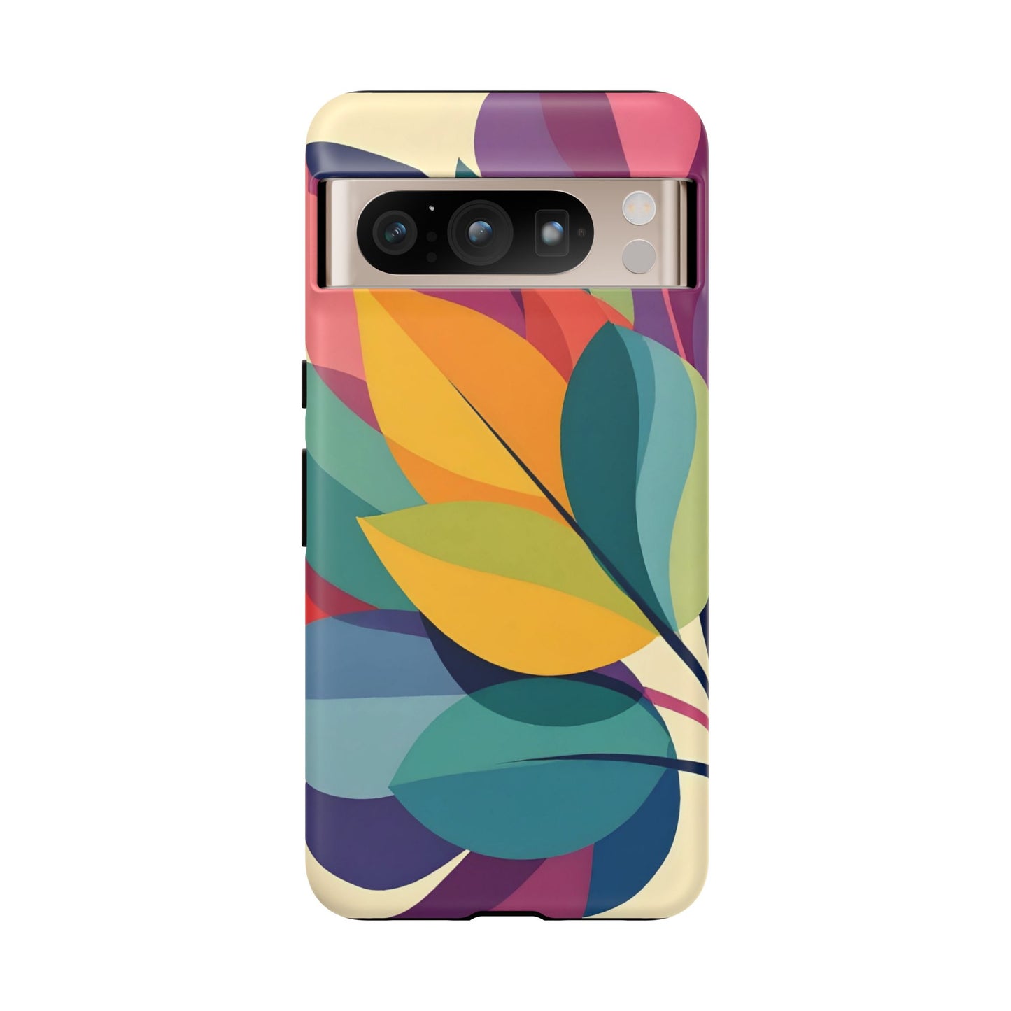 Colorful Leaf Phone Case, Tough TPU Cover, Eco-Friendly Design, Perfect Gift for Nature Lovers, Vibrant Floral Style