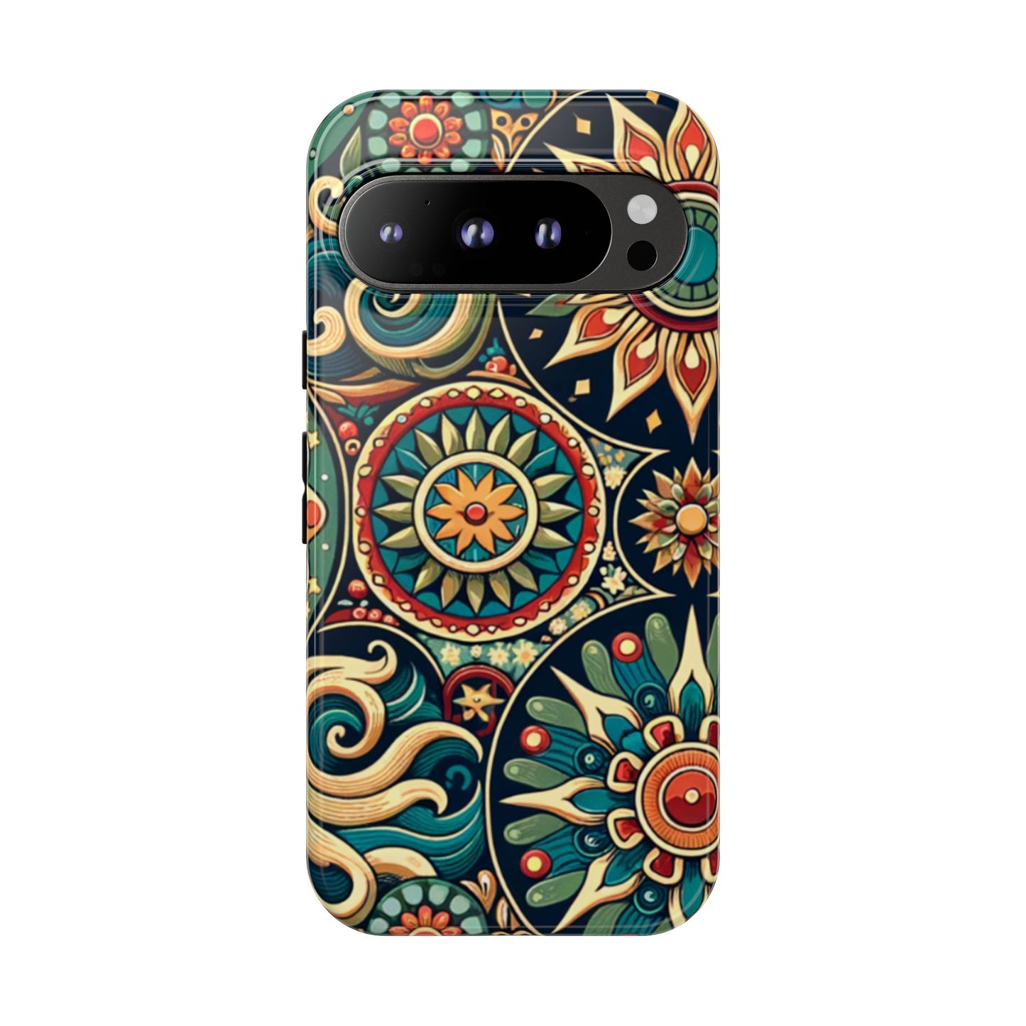 Boho Phone Case with Colorful Mandala Design, Stylish Phone Cover, Trendy Case for Women, Gift for Her, Bohemian Style Accessories