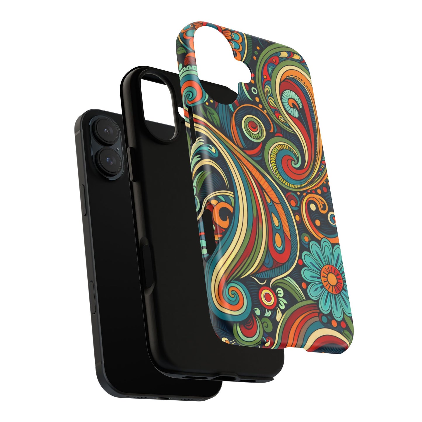 Bohemian Floral Phone Case - Colorful Tough Cover for Stylish Protection