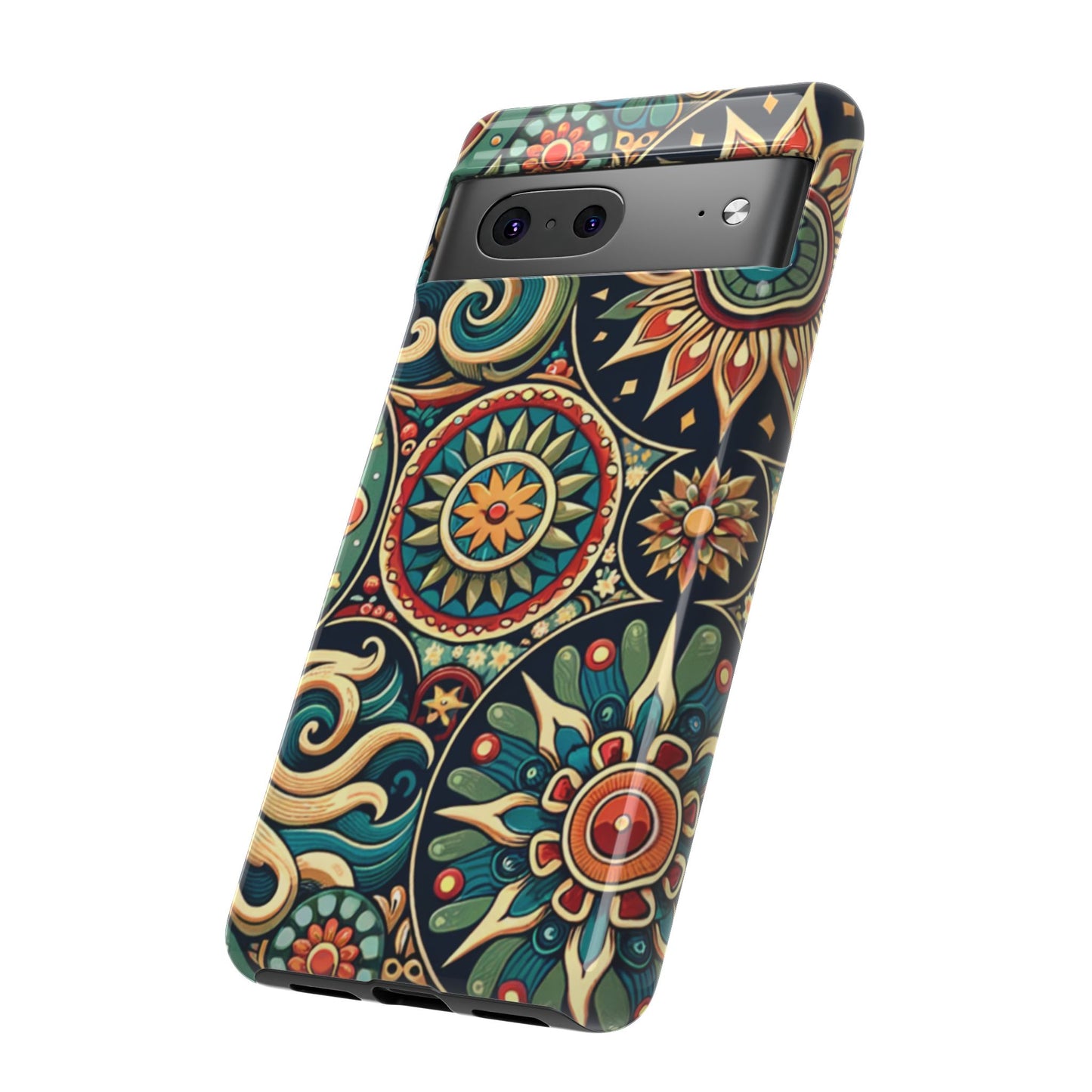 Boho Phone Case with Colorful Mandala Design, Stylish Phone Cover, Trendy Case for Women, Gift for Her, Bohemian Style Accessories