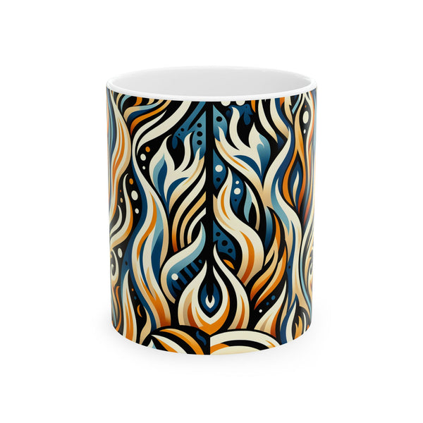 Artistic Bohemian Ceramic Mug - Unique Coffee Cup, Gift for Art Lovers, Colorful Drinkware, Home Decor, Cozy Mornings